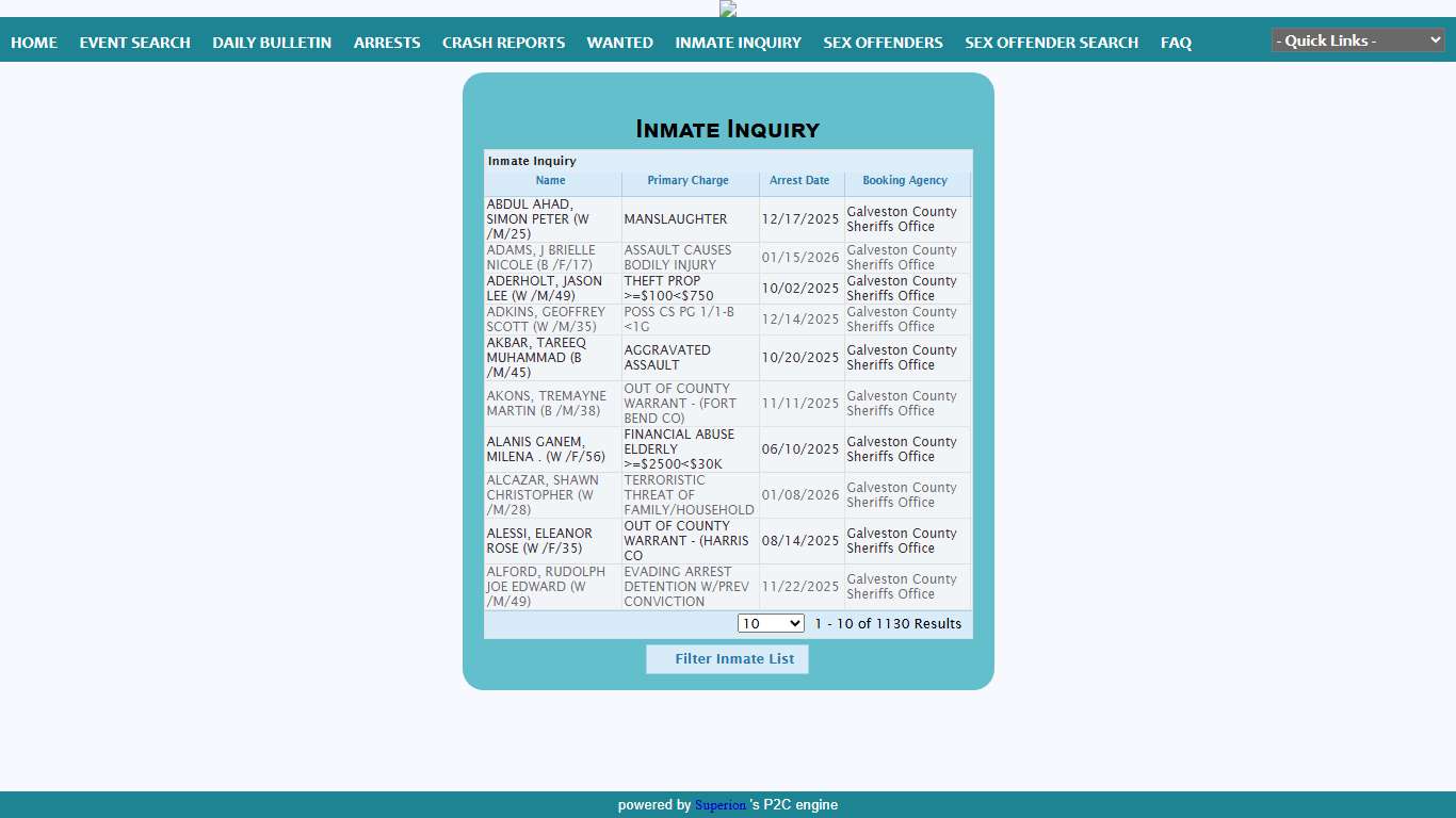 Galveston County Sheriff's Office P2C